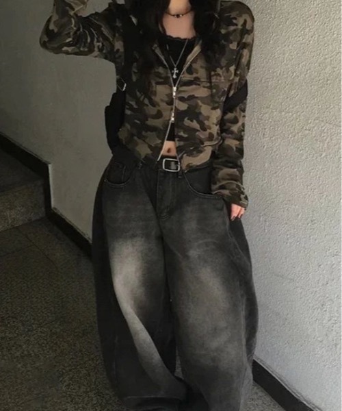 Teem Store(チームストア)の「ダブルジップ迷彩パーカー(パーカー・レディース・その他・M/S)」の7枚目の写真