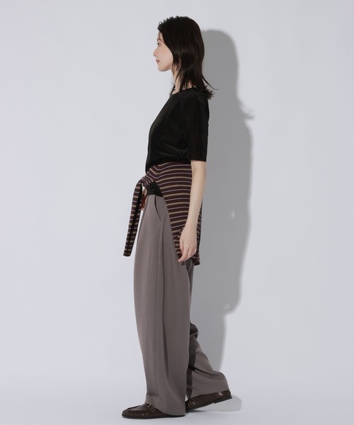 LAKOLE(ラコレ)の「シアーベロア半袖T / 1056076(Tシャツ/カットソー・レディース・ブラック/ブラウン/イエロー・FREE)」の5枚目の写真
