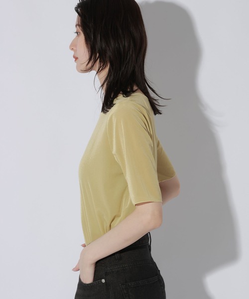 LAKOLE(ラコレ)の「シアーベロア半袖T / 1056076(Tシャツ/カットソー・レディース・ブラック/ブラウン/イエロー・FREE)」の18枚目の写真