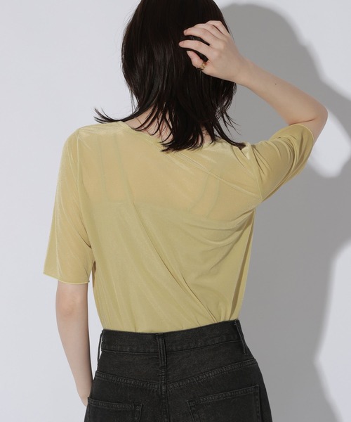 LAKOLE(ラコレ)の「シアーベロア半袖T / 1056076(Tシャツ/カットソー・レディース・ブラック/ブラウン/イエロー・FREE)」の19枚目の写真