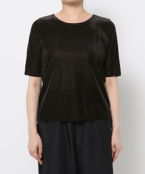 LAKOLE(ラコレ)の「シアーベロア半袖T / 1056076(Tシャツ/カットソー・レディース・ブラック/ブラウン/イエロー・FREE)」の20枚目の写真