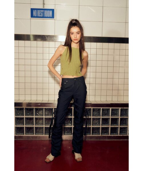 AFTERHOURS（アフターアワーズ）の「DETACHABLE STRAP SHIRRING PANTS (INDIGO BLUE)（その他パンツ・レディース・その他・SMALL/MEDIUM）」の3枚目の写真
