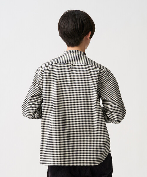 DANTON（ダントン）の「Women's Oxford Band Collar Shirt Pattern（シャツ/ブラウス・レディース・ブルー系その他5/ブラック系その他・36/34/38）」の5枚目の写真