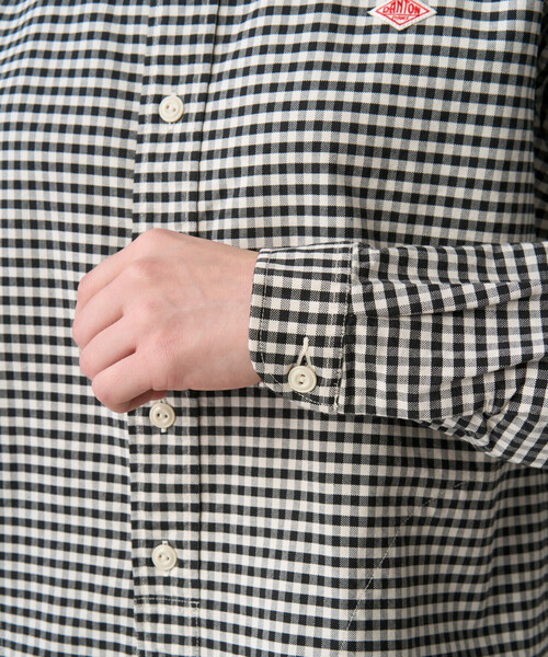 DANTON（ダントン）の「Women's Oxford Band Collar Shirt Pattern（シャツ/ブラウス・レディース・ブルー系その他5/ブラック系その他・36/34/38）」の6枚目の写真