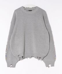 DANKE SCHON | DankeSchon/ダンケシェーン/COTTON WJQ STUDS CREWNECK(ニット/セーター)