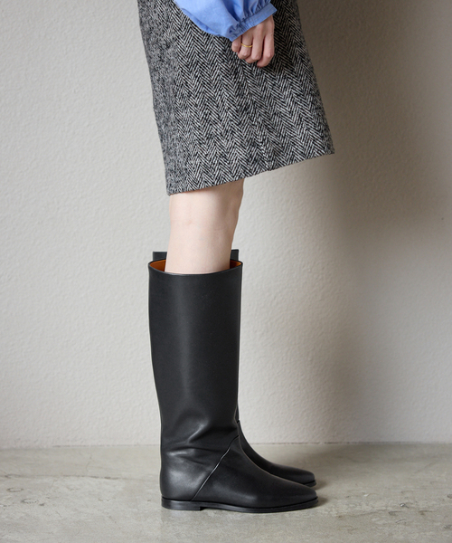 SLOBE IENA(スローブイエナ)の「《追加》SLOBE ロングブーツ(ブーツ・レディース・ブラック・23cm/23.5cm/24cm/24.5cm/25cm)」の1枚目の写真