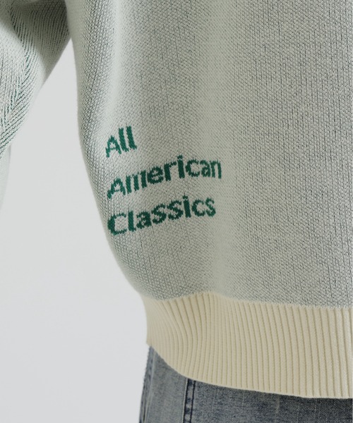 AVIREX(アヴィレックス)の「【直営店限定】LOGO JACQUARD AND EMBROIDERY TOPS(ニット/セーター・レディース・ネイビー/オフホワイト/オレンジ・F)」の21枚目の写真