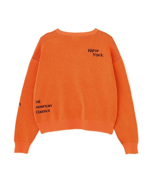 AVIREX(アヴィレックス)の「【直営店限定】LOGO JACQUARD AND EMBROIDERY TOPS(ニット/セーター・レディース・ネイビー/オフホワイト/オレンジ・F)」の16枚目の写真