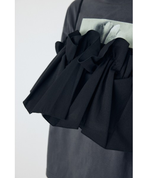 AZUL by moussy(アズールバイマウジー)の「ギャザーフリルキャミソールビスチェ 秋服 冬服 春服 夏服 レイヤード チェック 無地 デザイントップス(キャミソール・レディース・ブラック/ブラック系その他/ライトベージュ・FREE)」の11枚目の写真