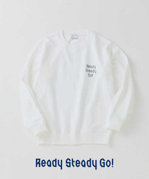 EDIFICE(エディフィス)の「Ready Steady Go! / レディーステディゴー 別注プリント スウェット(スウェット・メンズ・ホワイト/チャコールグレー/ブラック・SMALL/MEDIUM/LARGE)」の2枚目の写真