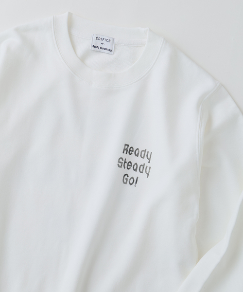 EDIFICE(エディフィス)の「Ready Steady Go! / レディーステディゴー 別注プリント スウェット(スウェット・メンズ・ホワイト/チャコールグレー/ブラック・SMALL/MEDIUM/LARGE)」の9枚目の写真