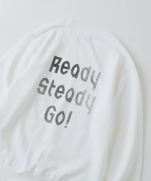 EDIFICE(エディフィス)の「Ready Steady Go! / レディーステディゴー 別注プリント スウェット(スウェット・メンズ・ホワイト/チャコールグレー/ブラック・SMALL/MEDIUM/LARGE)」の5枚目の写真