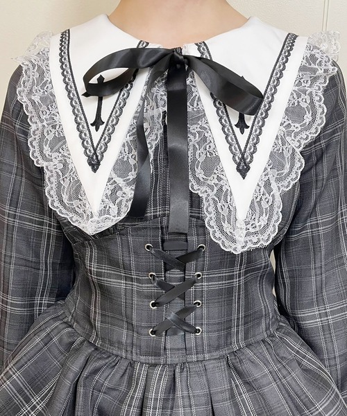 MA*RS(アメーバーマーズ)の「クロス刺繍3段フリルセットアップ 2点SET(セットアップ・レディース・ブラック/グレー/ブラック×ホワイト・FREE)」の22枚目の写真