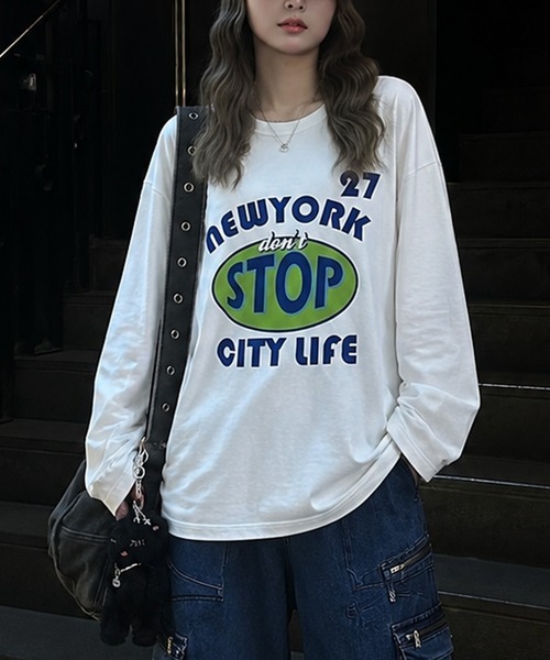 DEVICE（デバイス）の「【2026 AW】フロントロゴ ストリート ロンT（Tシャツ/カットソー・レディース・ホワイト・FREE）」の5枚目の写真