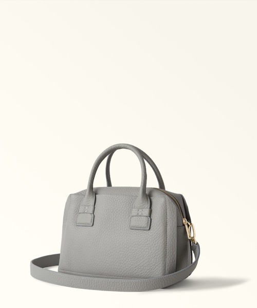 FURLA(フルラ)の「フルラ カプリッチョ(Capriccio) サッチェルバッグ M(ハンドバッグ・メンズ・ライトベージュ/ライトグレー/ブラック・ONE SIZE)」の4枚目の写真
