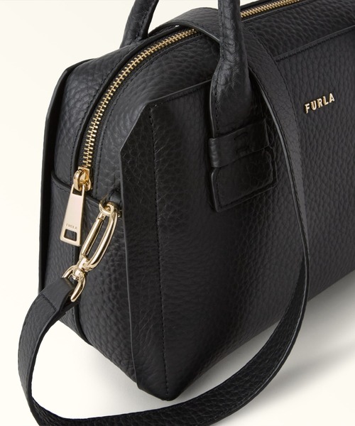 FURLA(フルラ)の「フルラ カプリッチョ(Capriccio) サッチェルバッグ M(ハンドバッグ・メンズ・ライトベージュ/ライトグレー/ブラック・ONE SIZE)」の8枚目の写真