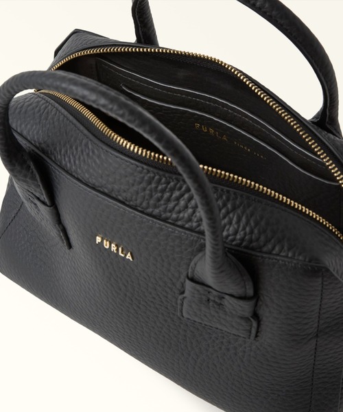 FURLA(フルラ)の「フルラ カプリッチョ(Capriccio) サッチェルバッグ M(ハンドバッグ・メンズ・ライトベージュ/ライトグレー/ブラック・ONE SIZE)」の9枚目の写真