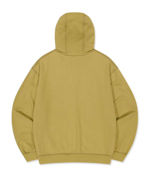 BROWNBREATH（ブラウンブレス）の「ステッチタグフードジップアップ（パーカー・レディース・ブラック/オートミール/イエロー・SMALL/MEDIUM/LARGE/X-LARGE）」の6枚目の写真