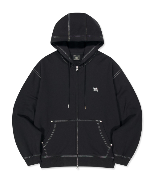BROWNBREATH（ブラウンブレス）の「ステッチタグフードジップアップ（パーカー・レディース・ブラック/オートミール/イエロー・SMALL/MEDIUM/LARGE/X-LARGE）」の7枚目の写真
