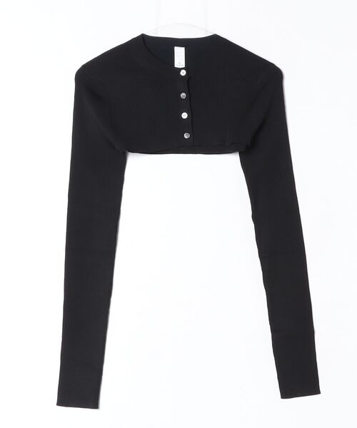 ITZON（イットゾン）の「イットゾン  BOLERO KNIT（カーディガン/ボレロ・レディース・ブラック/レッド・FREE）」の10枚目の写真