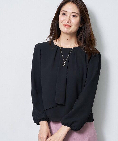 Reflect(リフレクト)の「【SS-4Lサイズ/通勤/セレモニー】クルーネック シフォンブラウス(シャツ/ブラウス・レディース・サックスブルー/ホワイト/ブラック・05/11/09/07/17/15 /13)」の15枚目の写真