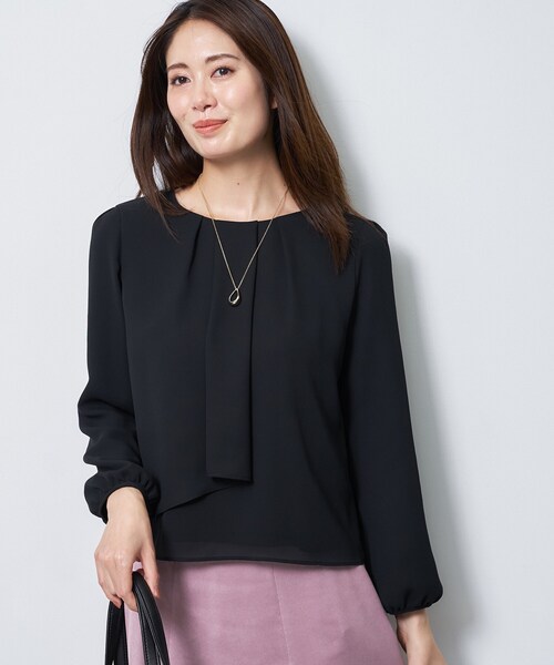 Reflect(リフレクト)の「【SS-4Lサイズ/通勤/セレモニー】クルーネック シフォンブラウス(シャツ/ブラウス・レディース・サックスブルー/ホワイト/ブラック・05/11/09/07/17/15 /13)」の16枚目の写真