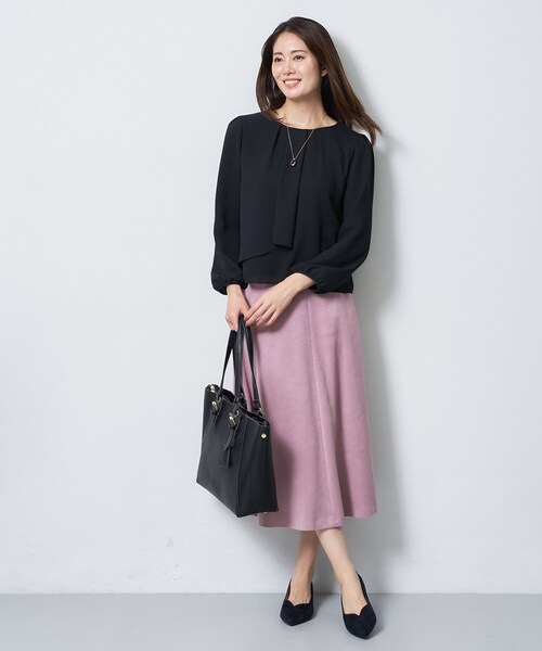 Reflect(リフレクト)の「【SS-4Lサイズ/通勤/セレモニー】クルーネック シフォンブラウス(シャツ/ブラウス・レディース・サックスブルー/ホワイト/ブラック・05/11/09/07/17/15 /13)」の17枚目の写真