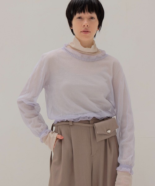 ODAKHA(オダカ)の「【ODAKHA/オダカ】Suspended Dheerknit(ニット/セーター・レディース・ライトパープル/ブラック・38)」の8枚目の写真