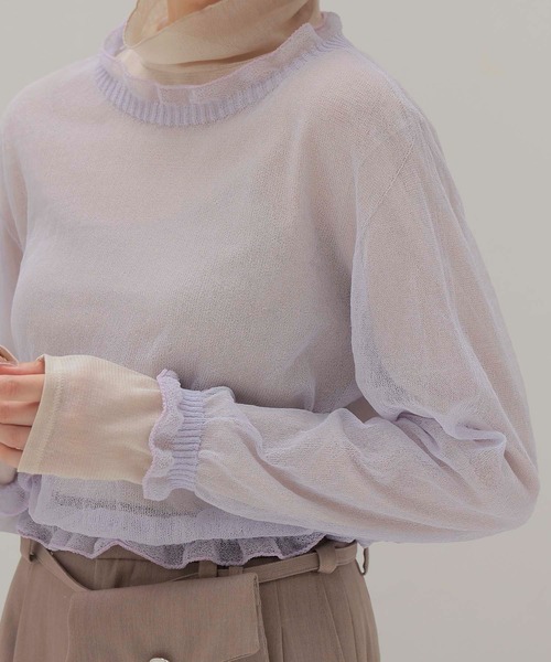 ODAKHA(オダカ)の「【ODAKHA/オダカ】Suspended Dheerknit(ニット/セーター・レディース・ライトパープル/ブラック・38)」の9枚目の写真