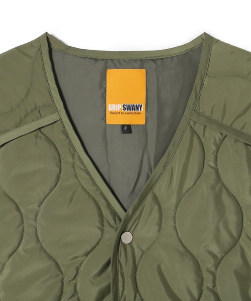 GRIP SWANY(グリップスワニー)の「【GSWV‐294】 QUILTING VEST(ベスト・レディース・ブラック/オリーブ・FREE)」の5枚目の写真