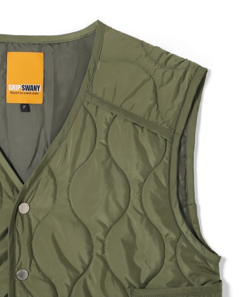 GRIP SWANY(グリップスワニー)の「【GSWV‐294】 QUILTING VEST(ベスト・レディース・ブラック/オリーブ・FREE)」の6枚目の写真