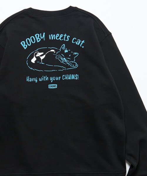 CHUMS(チャムス)の「CHUMS/チャムス 別注 キャッツ ミーツ ブービー スウェット / Cats Meets BOOBY SWT(スウェット・メンズ・グレー/ブラック/ナチュラル・X-LARGE/LARGE/MEDIUM/SMALL)」の13枚目の写真