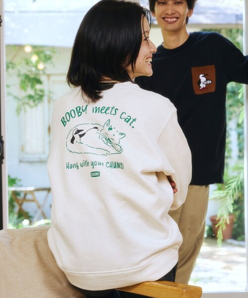 CHUMS(チャムス)の「CHUMS/チャムス 別注 キャッツ ミーツ ブービー スウェット / Cats Meets BOOBY SWT(スウェット・メンズ・グレー/ブラック/ナチュラル・X-LARGE/LARGE/MEDIUM/SMALL)」の16枚目の写真