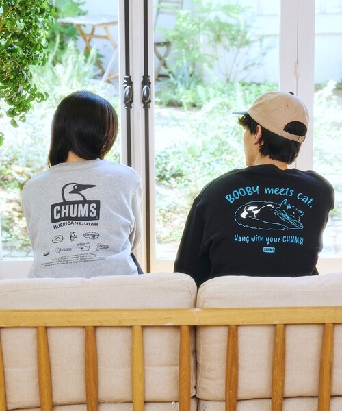 CHUMS(チャムス)の「CHUMS/チャムス 別注 キャッツ ミーツ ブービー スウェット / Cats Meets BOOBY SWT(スウェット・メンズ・グレー/ブラック/ナチュラル・X-LARGE/LARGE/MEDIUM/SMALL)」の20枚目の写真