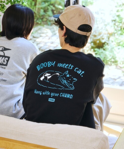 CHUMS(チャムス)の「CHUMS/チャムス 別注 キャッツ ミーツ ブービー スウェット / Cats Meets BOOBY SWT(スウェット・メンズ・グレー/ブラック/ナチュラル・X-LARGE/LARGE/MEDIUM/SMALL)」の21枚目の写真