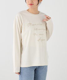 コットンサインロゴ ロングTシャツ