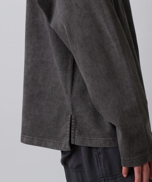 YLEVE(イレーヴ)の「YLEVE / OPEN END COTTON PIGMENT DYE HENRY NECK PULL OVER(Tシャツ/カットソー・メンズ・グレー/ホワイト・5)」の8枚目の写真
