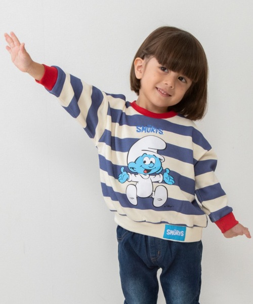 mainstory ボーダー トレーナー スエット 6-7y 10/2(金)発売】＊Chimajiro0730さんコレクション＊ スマーフ ボーダー