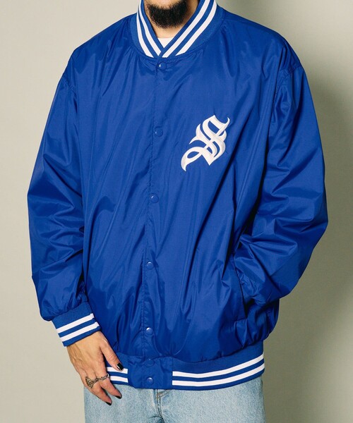 Subciety(サブサエティ)の「Nylon stadium jkt(ブルゾン・メンズ・ブラック/バーガンディー/ブルー・M/XL/XXL/S/L)」の2枚目の写真