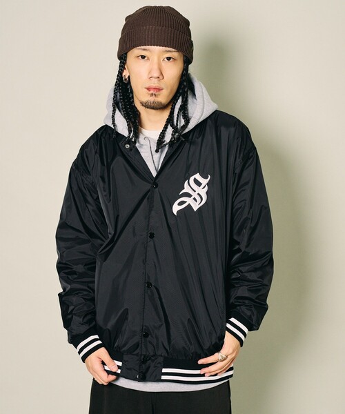 Subciety(サブサエティ)の「Nylon stadium jkt(ブルゾン・メンズ・ブラック/バーガンディー/ブルー・M/XL/XXL/S/L)」の5枚目の写真