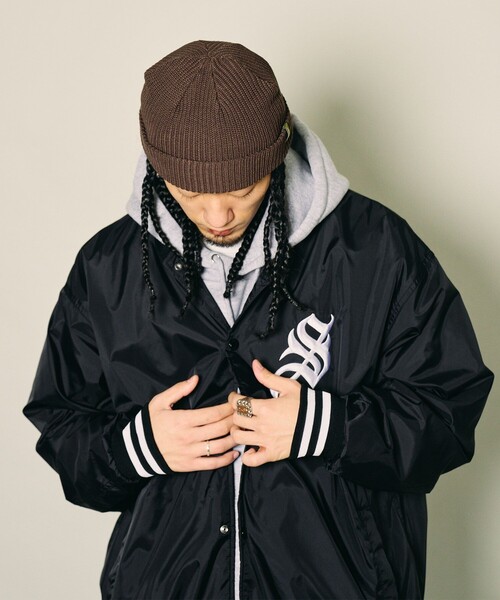 Subciety(サブサエティ)の「Nylon stadium jkt(ブルゾン・メンズ・ブラック/バーガンディー/ブルー・M/XL/XXL/S/L)」の8枚目の写真
