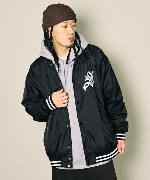 Subciety(サブサエティ)の「Nylon stadium jkt(ブルゾン・メンズ・ブラック/バーガンディー/ブルー・M/XL/XXL/S/L)」の9枚目の写真