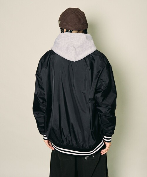 Subciety(サブサエティ)の「Nylon stadium jkt(ブルゾン・メンズ・ブラック/バーガンディー/ブルー・M/XL/XXL/S/L)」の10枚目の写真