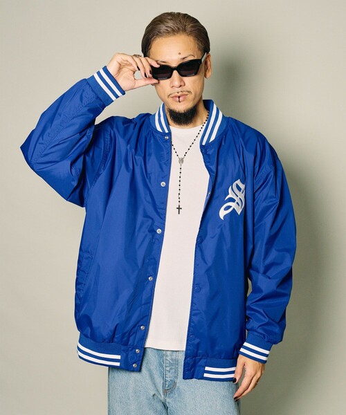 Subciety(サブサエティ)の「Nylon stadium jkt(ブルゾン・メンズ・ブラック/バーガンディー/ブルー・M/XL/XXL/S/L)」の12枚目の写真