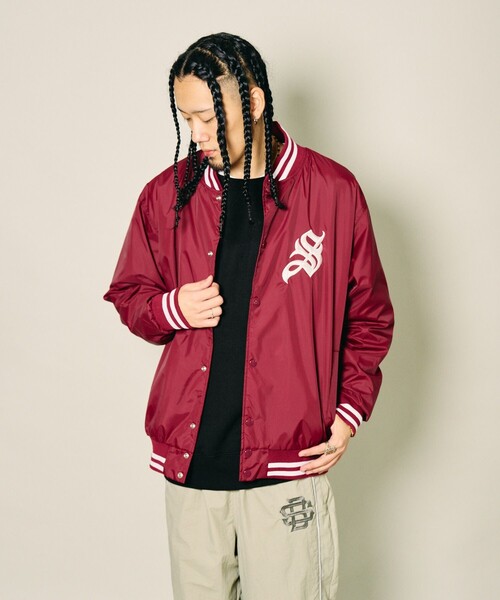 Subciety(サブサエティ)の「Nylon stadium jkt(ブルゾン・メンズ・ブラック/バーガンディー/ブルー・M/XL/XXL/S/L)」の15枚目の写真