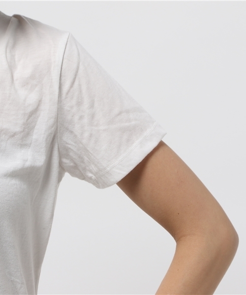 DouDou（ドゥドゥ）の「【DouDou】プリントVネックTシャツ（Tシャツ/カットソー・レディース・ホワイト/グレー/サックスブルー・FREE）」の8枚目の写真