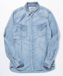 REMI RELIEF | REMI RELIEF(レミ レリーフ) シャンブレーデニムウエスタンシャツ / 03/RN16189031(シャツ/ブラウス)