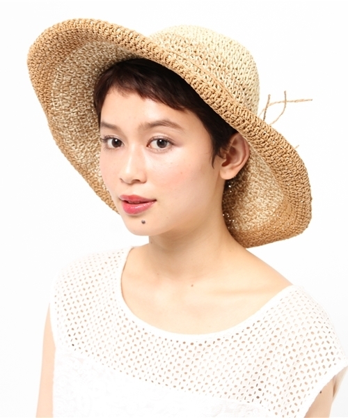 チャイハネ（チャイハネ）の「【チャイハネ】グラデーションつば広ハット（ハット・レディース・ベージュ/ネイビー/ブラウン・FREE）」の10枚目の写真