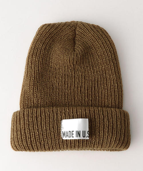 green label relaxing（グリーンレーベルリラクシング）の「BC MADE IN USA ビーニーキャップ ◆（ニットキャップ/ビーニー・メンズ・ブラック/ダークグレー/ブラウン/ワインレッド/オレンジ系その他/オリーブ/ロイヤルブルー/ネイビー/その他1/ターコイズブルー/ダークグリーン/ダークブラウン・FREE）」の4枚目の写真