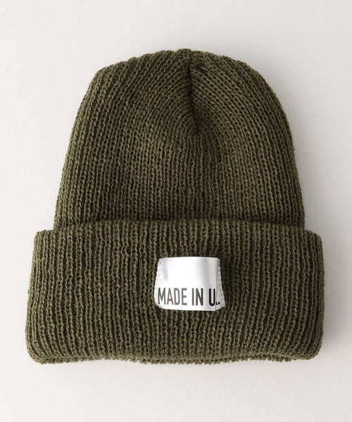 green label relaxing（グリーンレーベルリラクシング）の「BC MADE IN USA ビーニーキャップ ◆（ニットキャップ/ビーニー・メンズ・ブラック/ダークグレー/ブラウン/ワインレッド/オレンジ系その他/オリーブ/ロイヤルブルー/ネイビー/その他1/ターコイズブルー/ダークグリーン/ダークブラウン・FREE）」の6枚目の写真